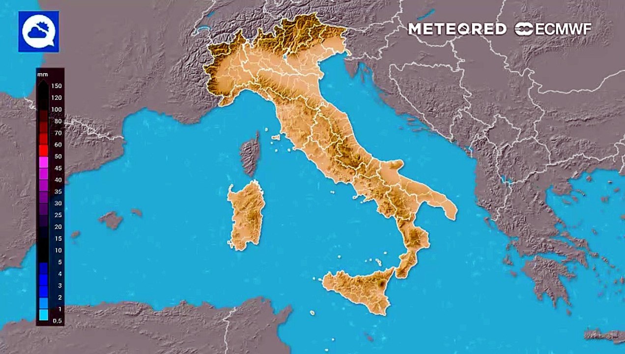 Martedì 05 maggio 2026, precipitazione cumulata