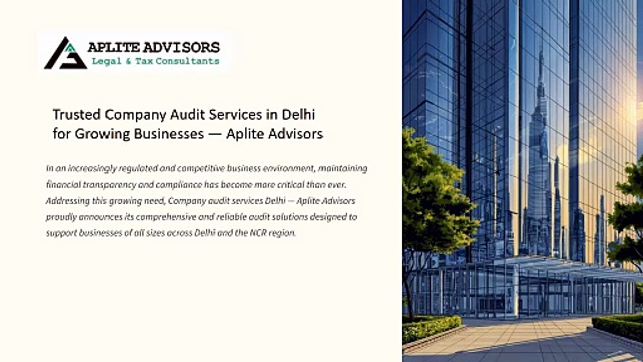 Trusted Company Audit Services in Delhi for Growing Businesses — Aplite Advisors