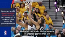 Finch questions Wemby's 'uncalled goaltendings' among 12 blocks