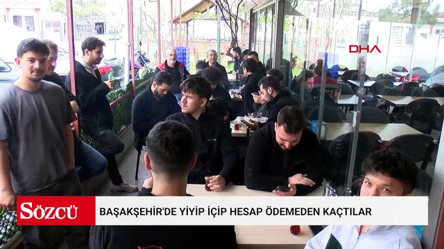 Başakşehir'de yiyip içip hesap ödemeden kaçtılar