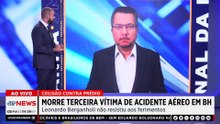 Morre terceira vítima do acidente aéreo em Belo Horizonte (MG)