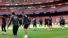 Último entrenamiento antes de la semifinal