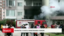 Adana’da 14 katlı apartmanda yangın