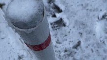 Ice wand shaped by nature meets a dramatic end *SATISFYING!*