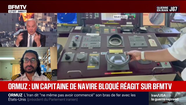 Il y a plusieurs navires autour de nous qui attendent aussi : un capitaine de navire bloqué dans le détroit d'Ormuz témoigne sur BFMTV