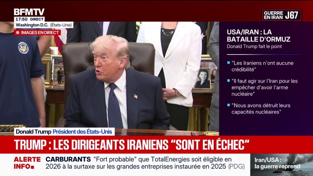 Détroit d'Ormuz: Nous contrôlons complètement la zone , affirme Donald Trump