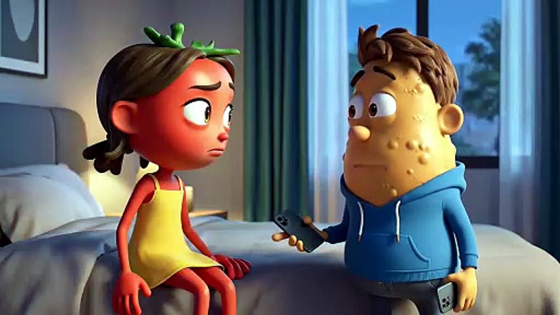⁣Tomato and Potato Ai talking |Ai video | Ai creation#