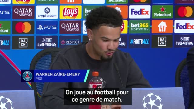 PSG - Zaïre-Emery : “On s'attend au même match qu’à l’aller, voire pire”
