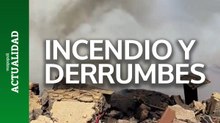 Un INCENDIO desencadena el DERRUMBE DE TRES VIVIENDAS en MORATA DE TAJUÑA (MADRID)