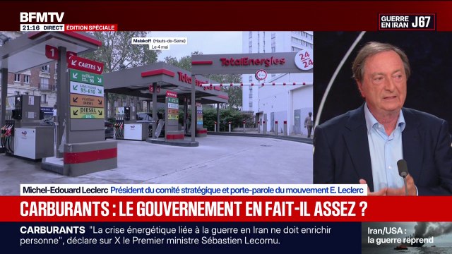 Carburants: Je donne un bon point politique à Sébastien Lecornu pour ne pas avoir cédé trop facilement à toutes les pressions , explique Michel-Édouard Leclerc, président du comité Leclerc