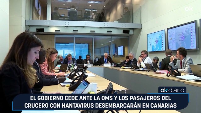 El Gobierno cede ante la OMS y los pasajeros del crucero con hantavirus desembarcarán en Canarias