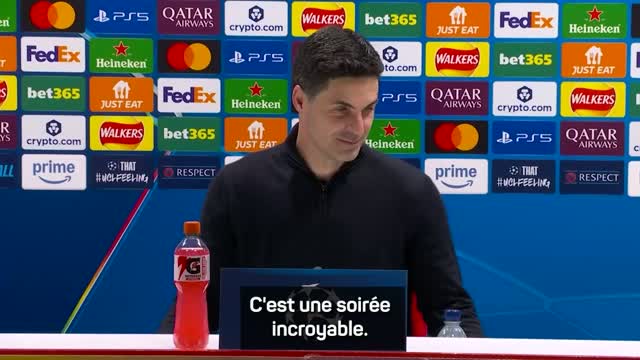 Arsenal - Arteta : “Une soirée incroyable, je ne pourrais être plus heureux ni plus fier”