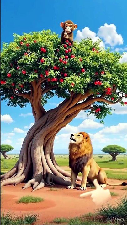 Friendship of lion and monkey // Shair Oor bandar ki dosti
