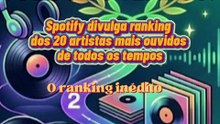 Spotify divulga ranking dos 20 artistas mais ouvidos de todos os tempos