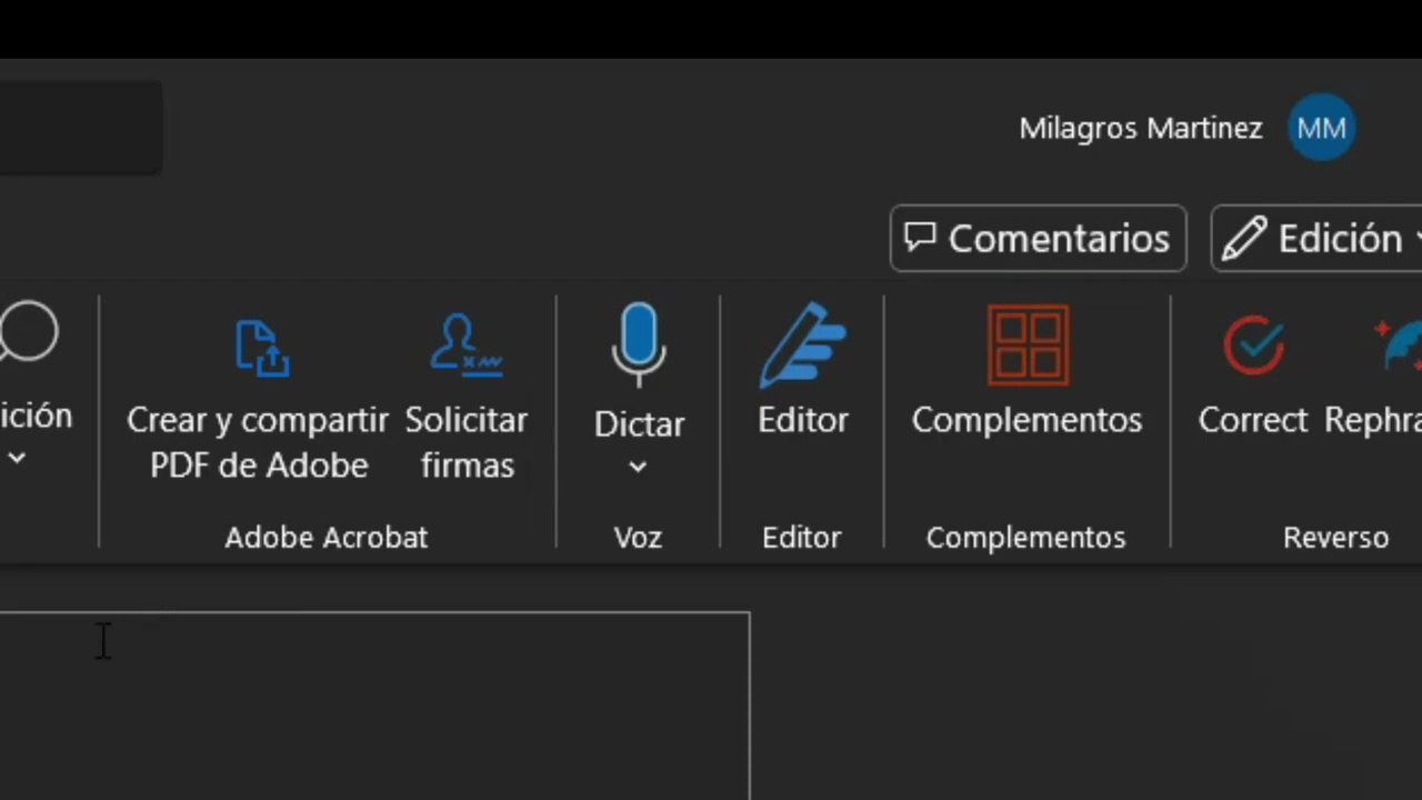 dictado de ms office como activarlo