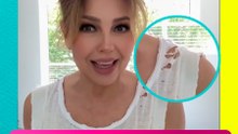 Thalía sorprende con playera rota y desata debate 😱👕💸