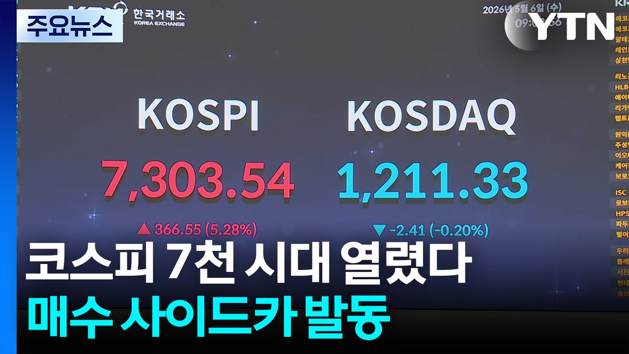 코스피 7천 시대 열렸다...매수 사이드카 발동 / YTN