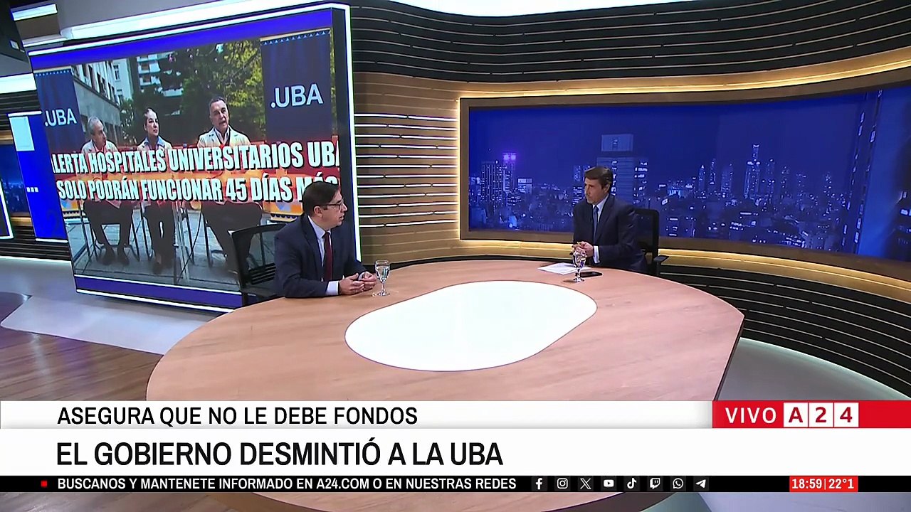 Un funcionario del Gobierno y el vicerrector de la UBA se cruzaron por el presupuesto en salud