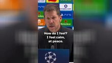 Simeone 'at peace' with Arsenal defeat