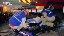 Homem fratura a perna em acidente entre carro e moto no Centro de Cascavel
