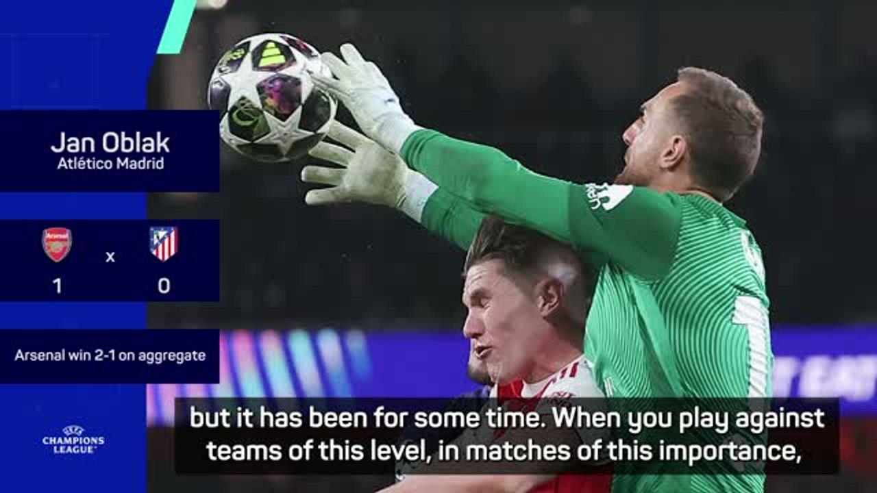 Oblak admits Atlético fear big teams