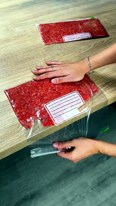 Simple meat packaging hack at home👍