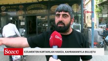 Ezilmekten kurtarılan Hamza, kahramanıyla buluştu
