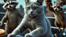British Shorthair DJ Spins Pizza Tracks 😻🎧🍕  Wild Animal Crowd Goes Crazy