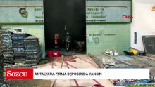 Antalya'da firma deposunda yangın