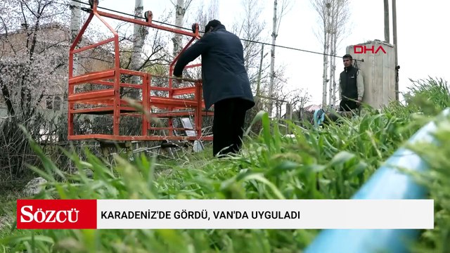 Karadeniz'de gördü, Van'da uyguladı; teleferik sistemi ile bahçesine 40 dakika yerine 40 saniyede ulaşıyor
