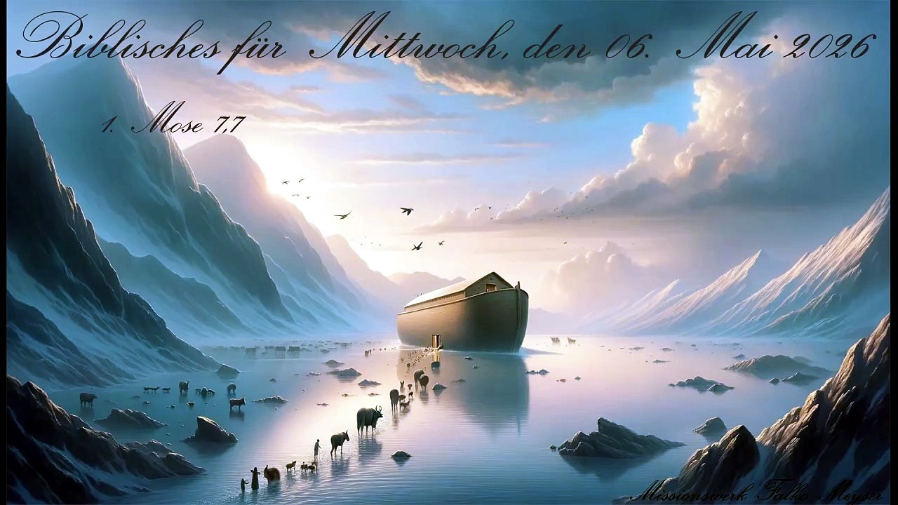 Biblisches für Mittwoch, den 06. Mai 2026, zu 1. Mose 7,7