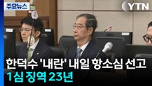 한덕수 '내란 혐의' 내일 항소심 선고...1심 징역 23년 / YTN