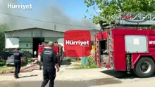 Antalya'da firma deposunda yangın