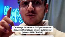 On essaye de battre la PIRE performance des Jeux Olympiques au saut en longueur (elle est IMPROBABLE) 😭😭