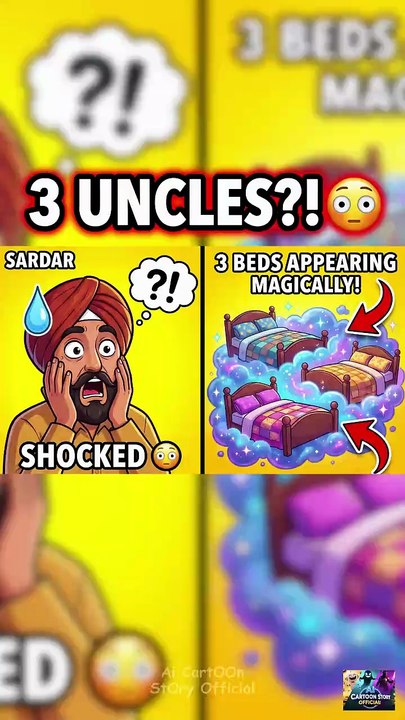 3 Uncles Coming?! 😂 | Funny Sardar Joke Animation | #shorts #viral #trending