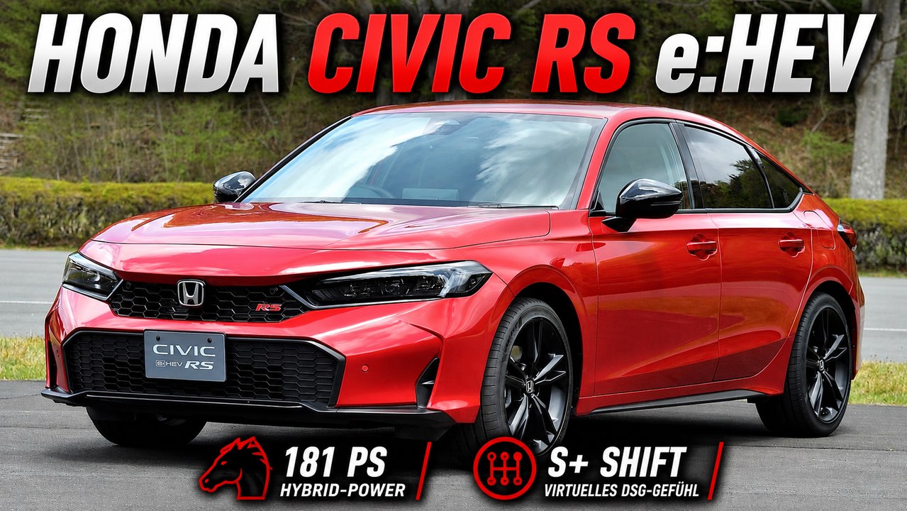 2026 Honda Civic RS e:HEV startet als sportlicher Vollhybrid