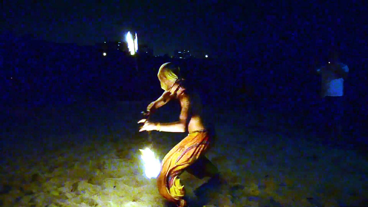 Navi Fire Dance Performance, Full Moon Party Oct 27,2015