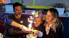 Luca Cubero festejó sus 4 años en el jardín con sus papás