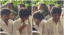 Vijay gets emotional while consoling Jiiva at RB Choudary’s home. Video