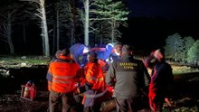Espectacular rescate nocturno en Santa Inés