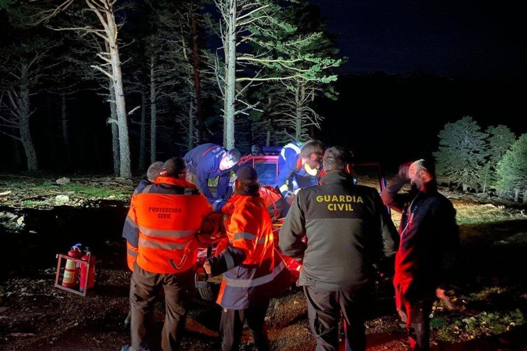 Espectacular rescate nocturno en Santa Inés
