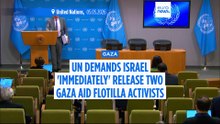 United Nations demands Israel 'immediately' release two Gaza aid flotilla activists