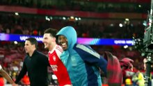 Arsenal Celebrate UCL fINAL Qualification