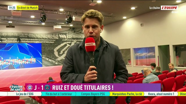 La composition du PSG face au Bayern Munich : Désiré Doué et Fabian Ruiz titulaires - Foot - Ligue des champions - PSG