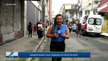 Marquise desaba e loja é saqueada no centro do Recife