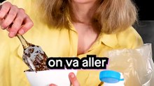 Je goûte le gateau le plus sucré que j'ai fais