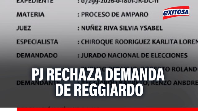 Poder Judicial del Perú se declara incompetente ante demanda de Renzo Reggiardo por elecciones complementarias