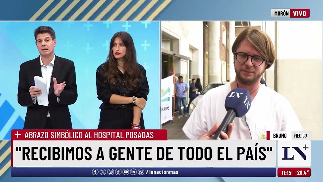 Bruno, médico del Hospital Posadas, advirtió sobre una situación de "colapso" en el centro de salud