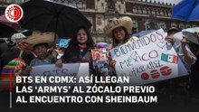 'Armys' toman el Zócalo antes de la reunión de BTS con Sheinbaum