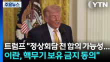 트럼프 "미중정상회담 전 합의 가능성...이란, 핵무기 보유 금지 동의" / YTN